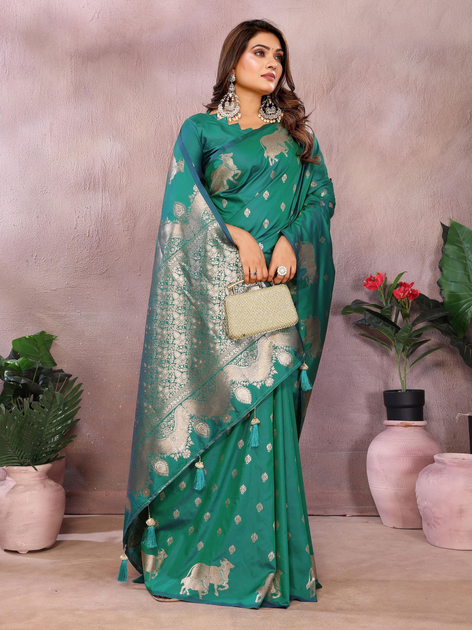 Rama Banarasi Silk Saree
