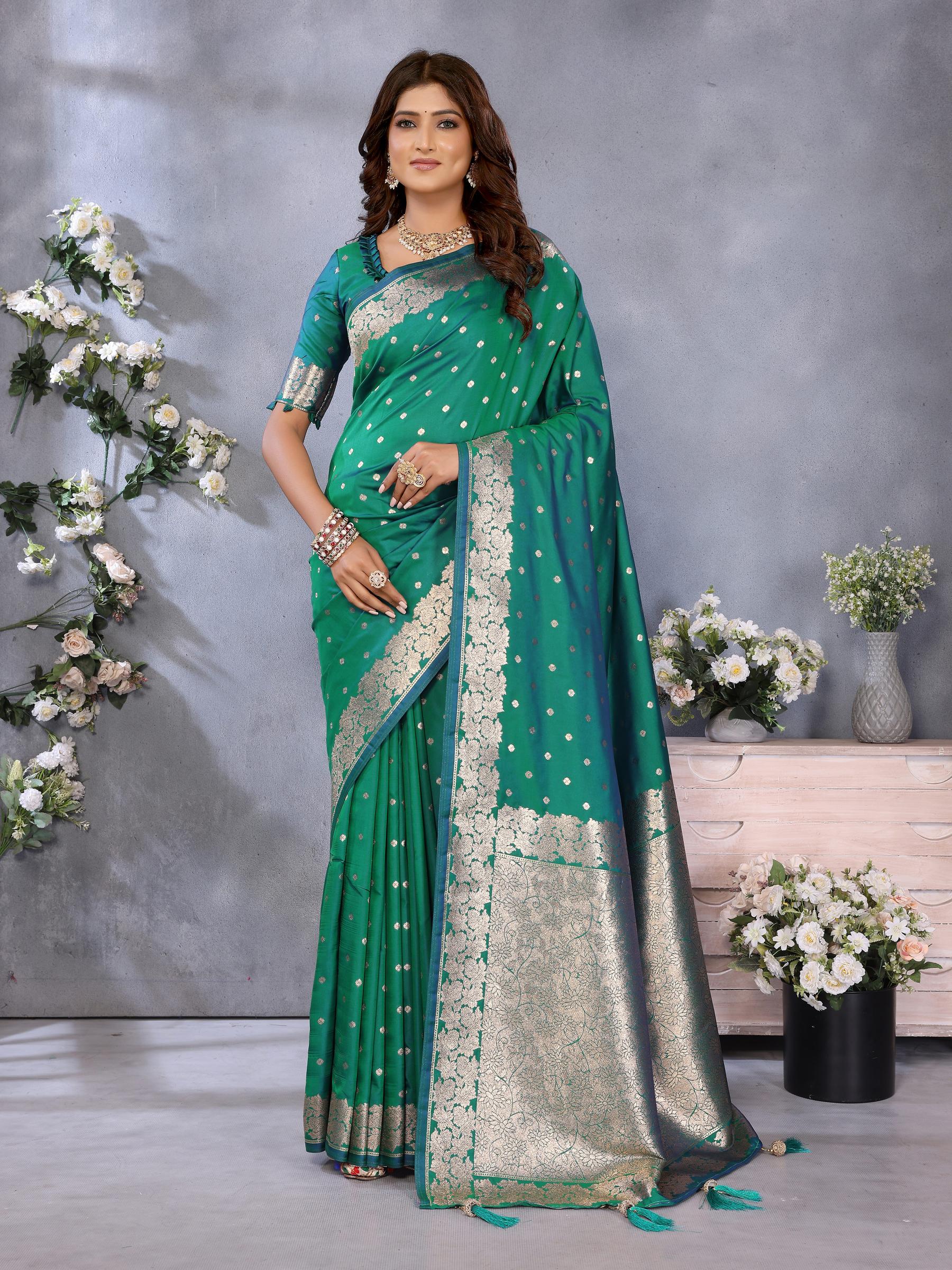 Rama Banarasi Silk Saree