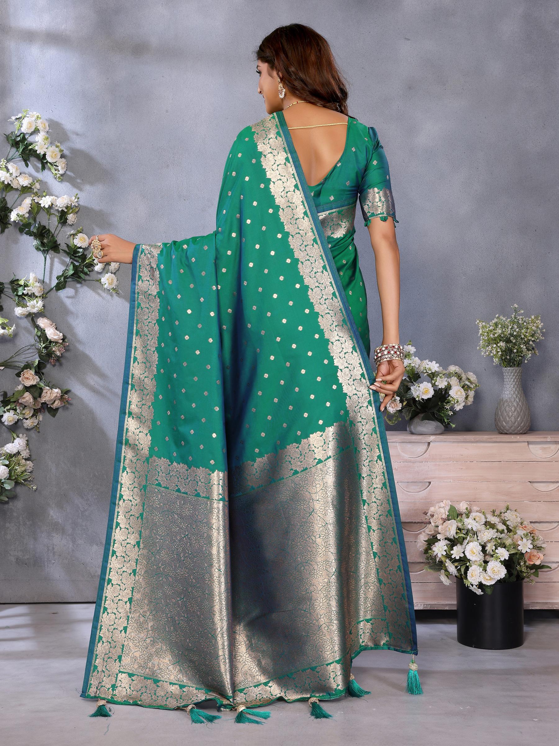 Rama Banarasi Silk Saree — alternate view