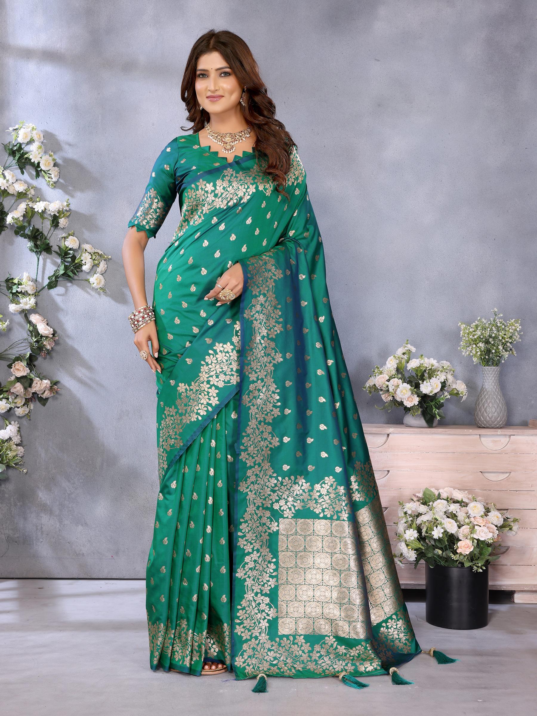 Rama Banarasi Silk Saree