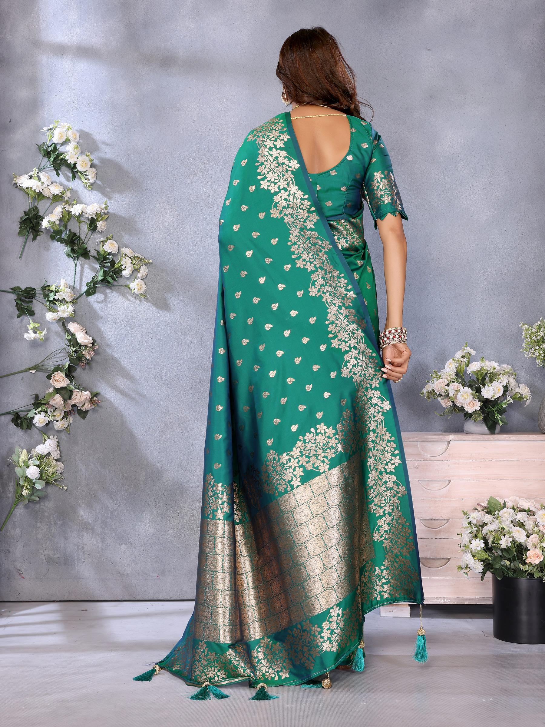 Rama Banarasi Silk Saree — alternate view