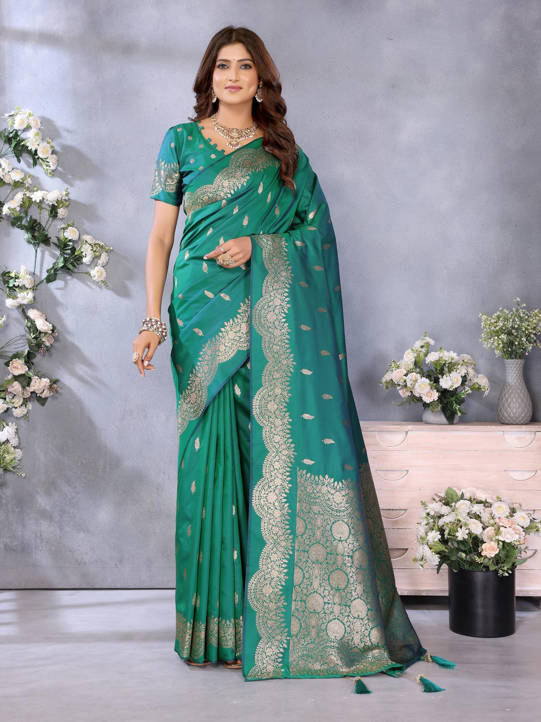 Rama Banarasi Silk Saree