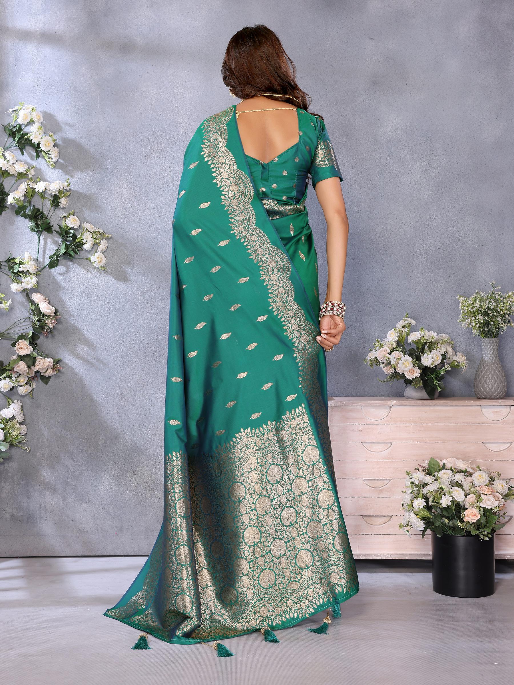 Rama Banarasi Silk Saree — alternate view
