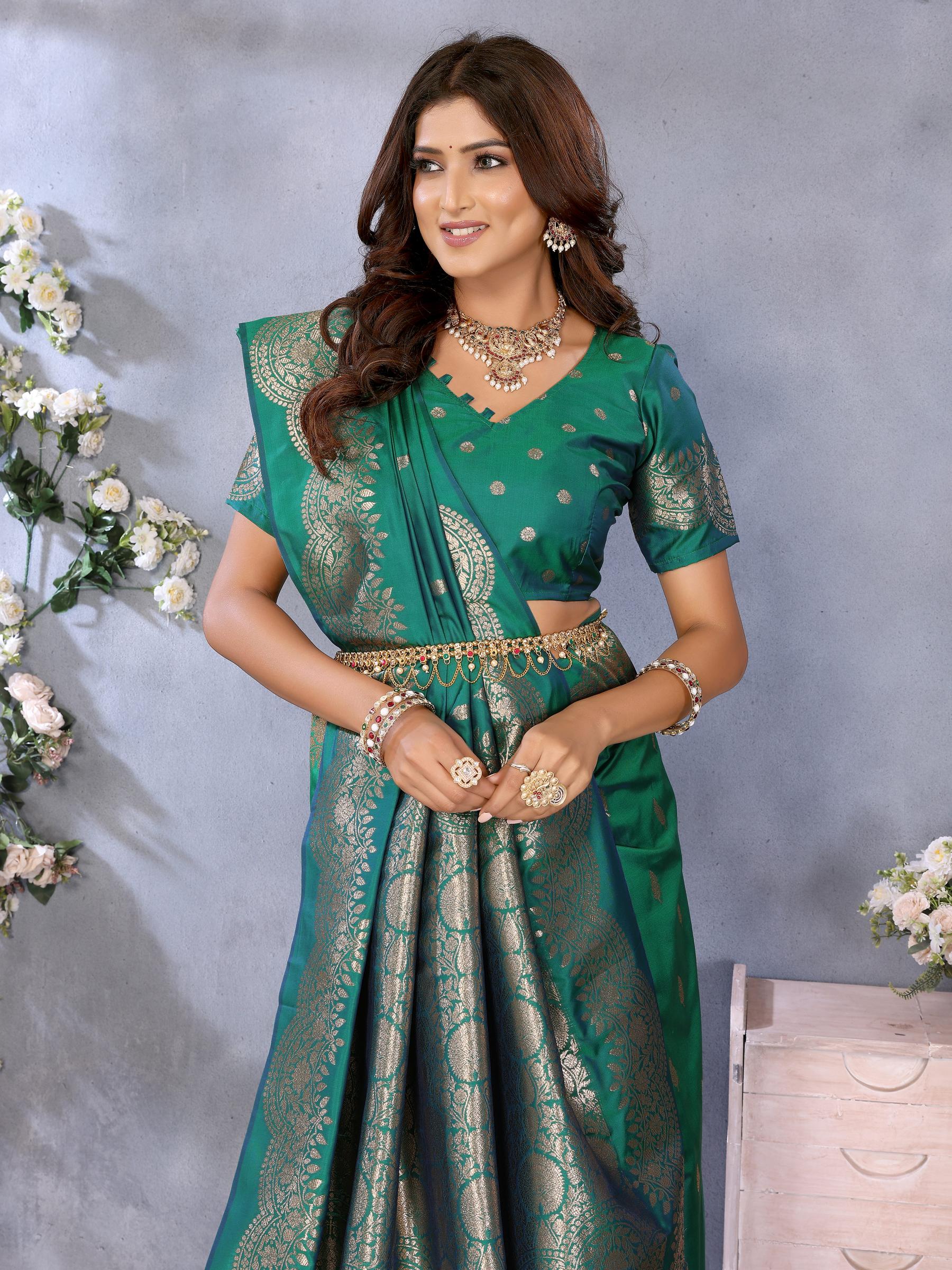 Rama Banarasi Silk Saree