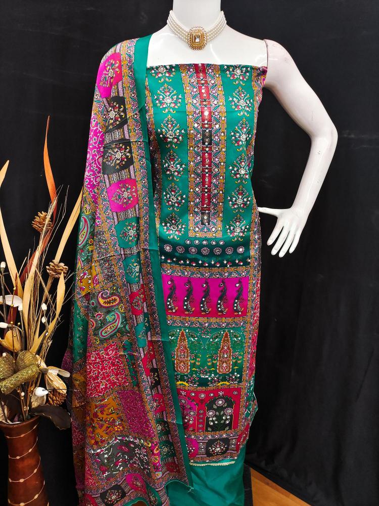 Rama Chinon Designer Printed Salwar Suit