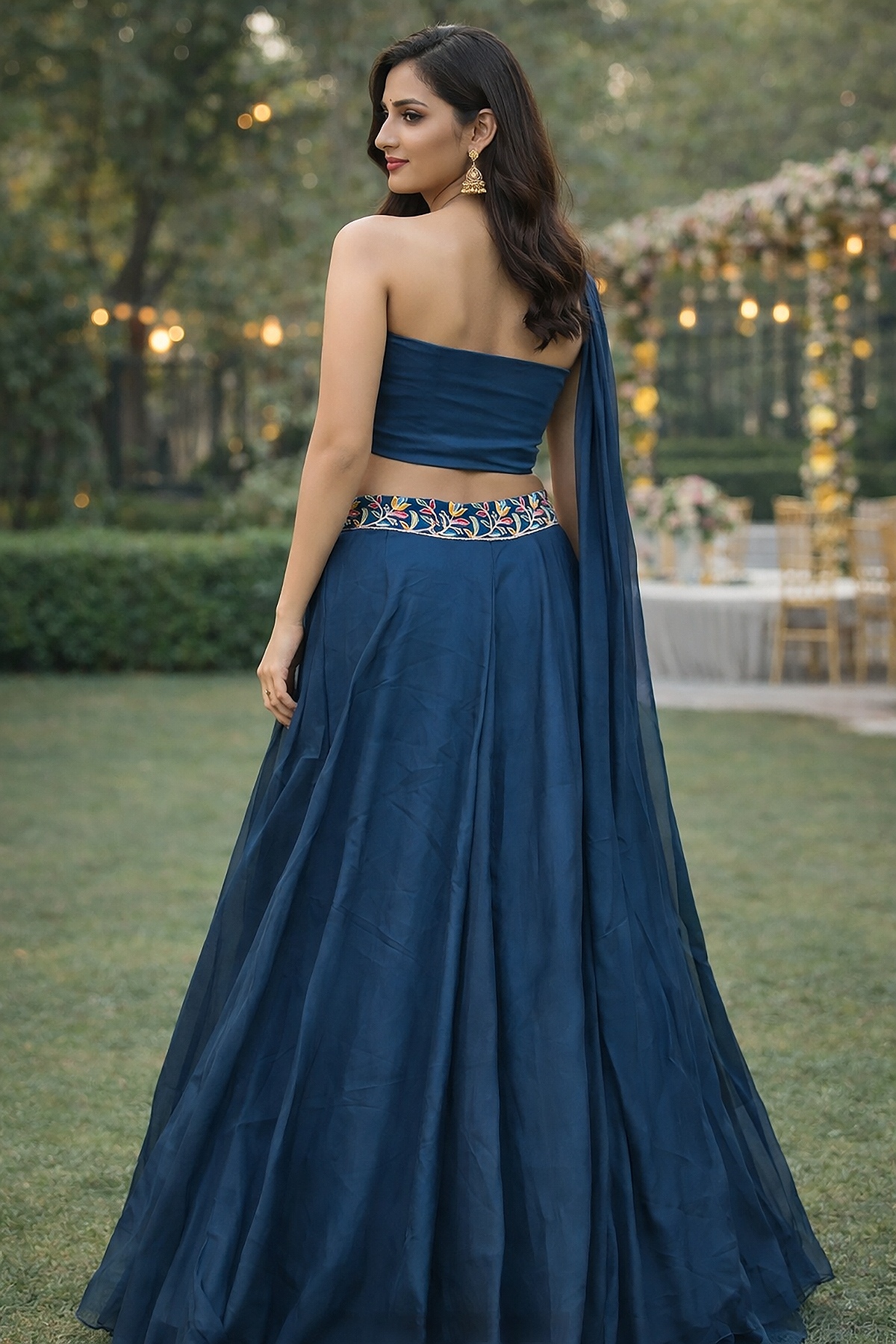 Rama Draped Rangoli Silk Lehenga Choli — alternate view