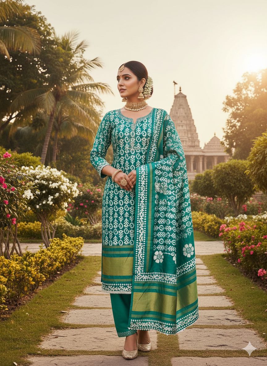 Rama Gajji Silk Salwar Suit