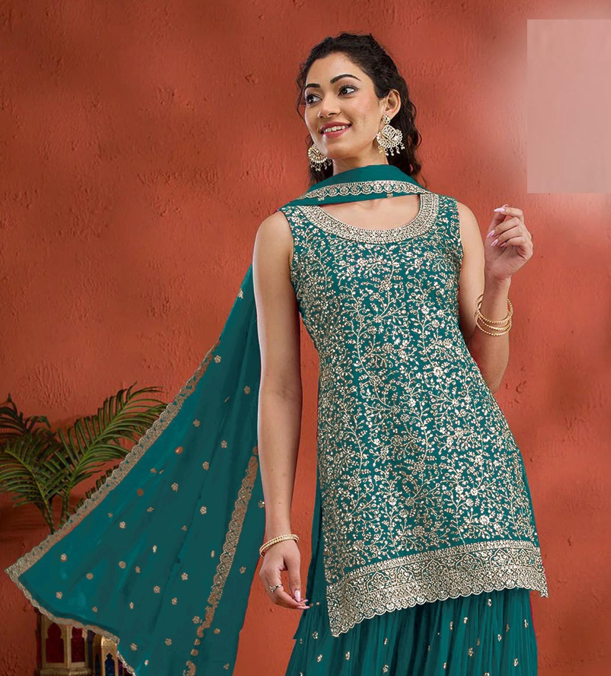 Rama Georgette Palazzo Suits — alternate view