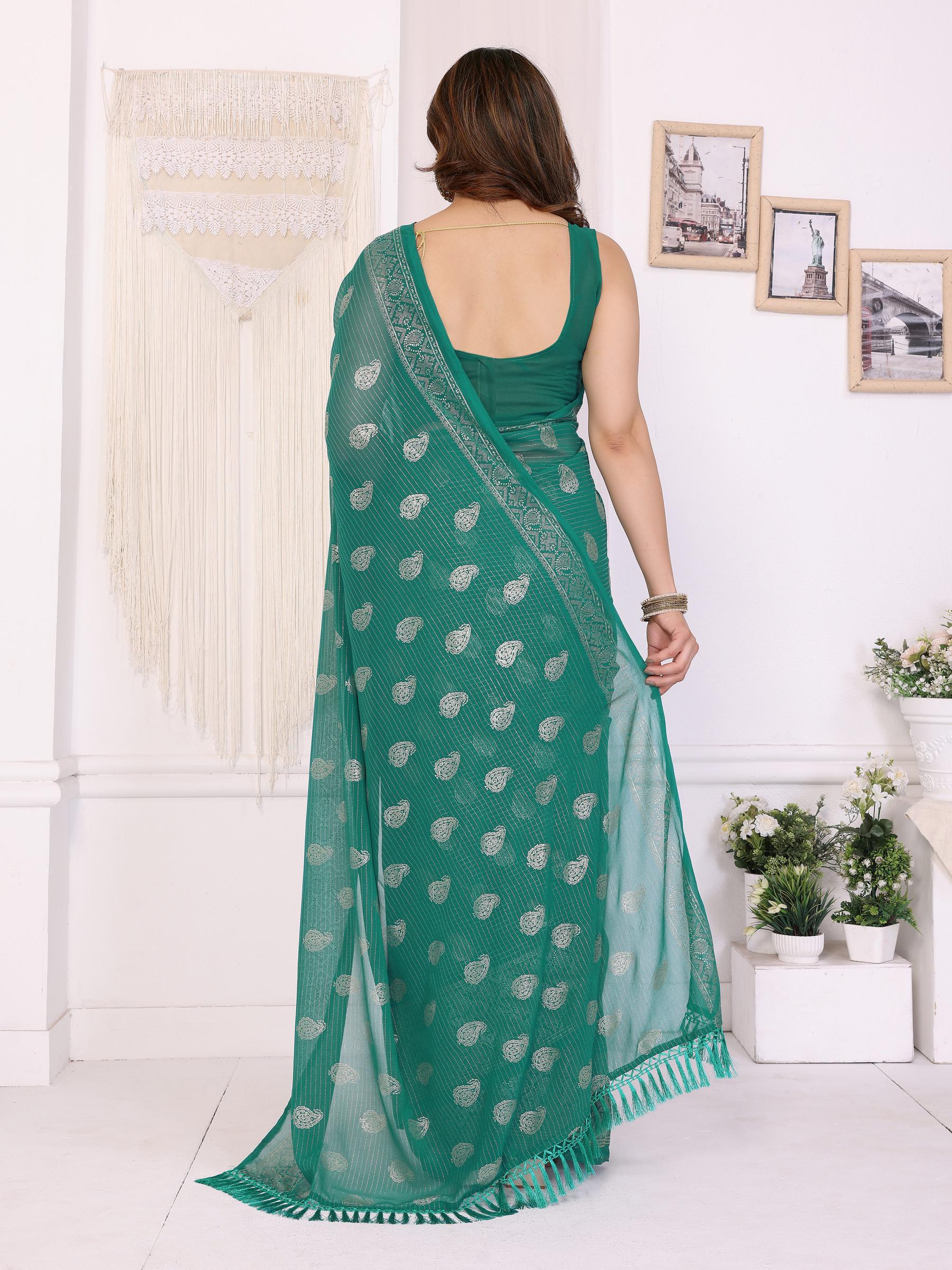 Rama Georgette Saree — alternate view