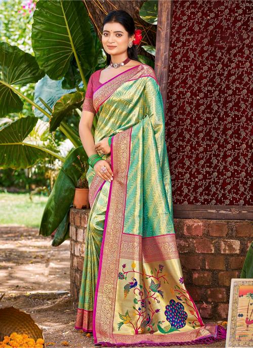 Rama Pink Kanjivaram Silk Saree