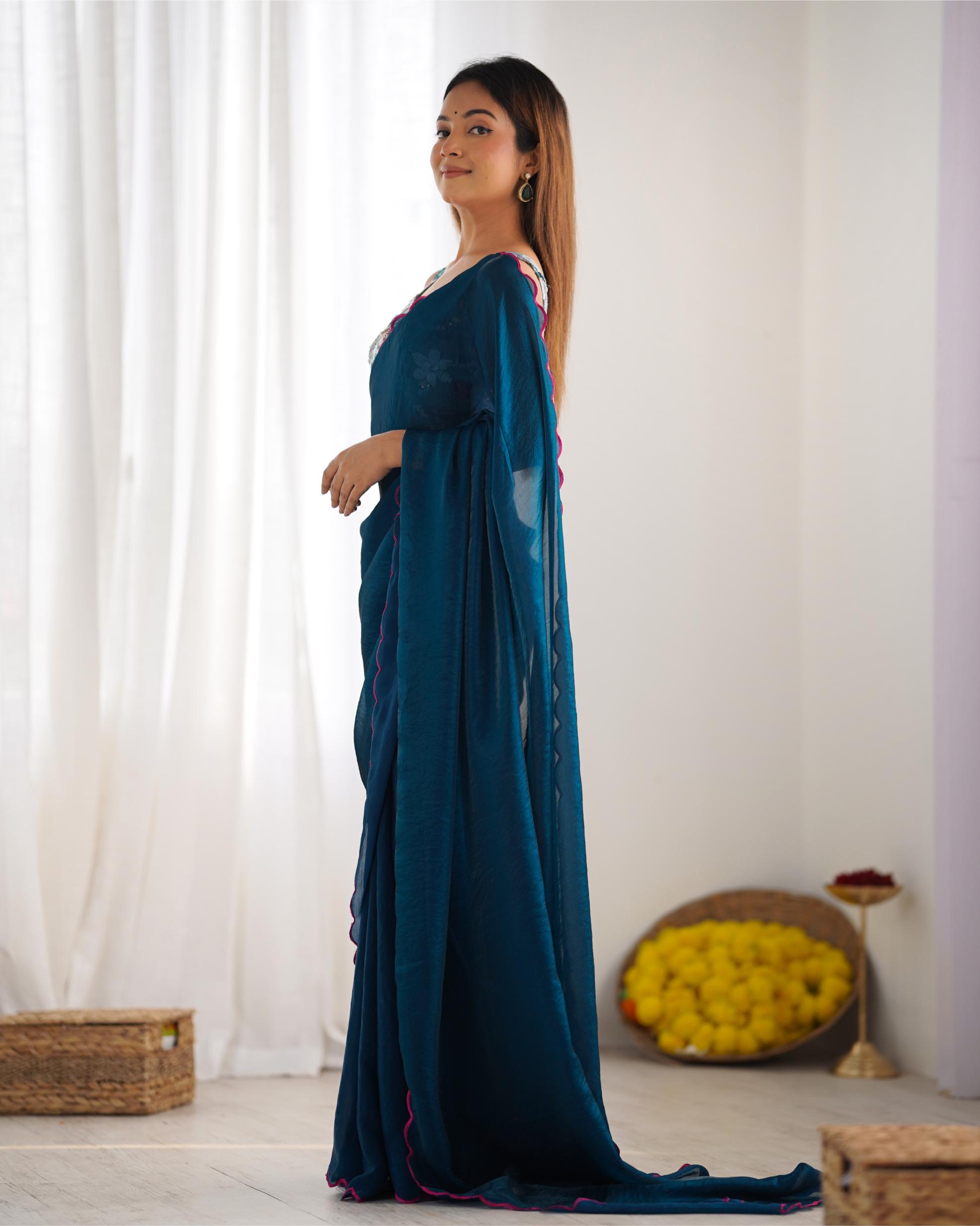 Rama Space Silk Saree — alternate view