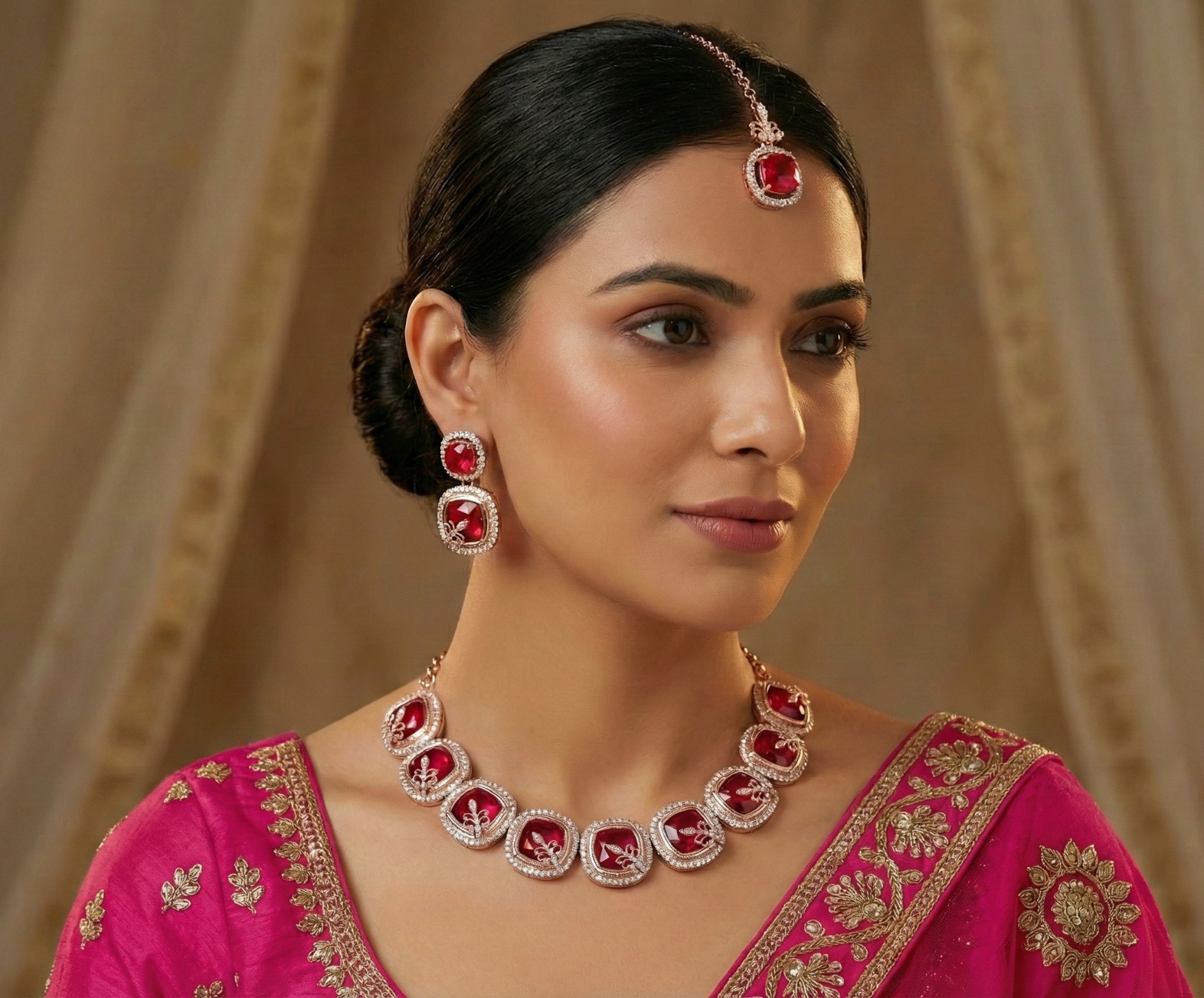 Rani Alloy Choker Necklace Set