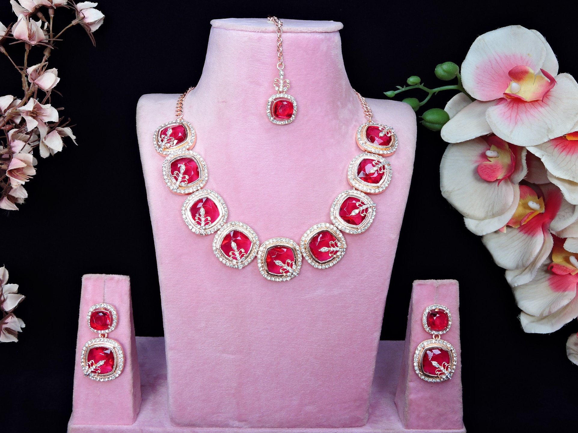 Rani Alloy Choker Necklace Set — alternate view