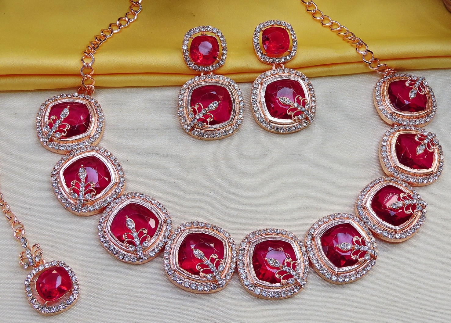 Rani Alloy Choker Necklace Set