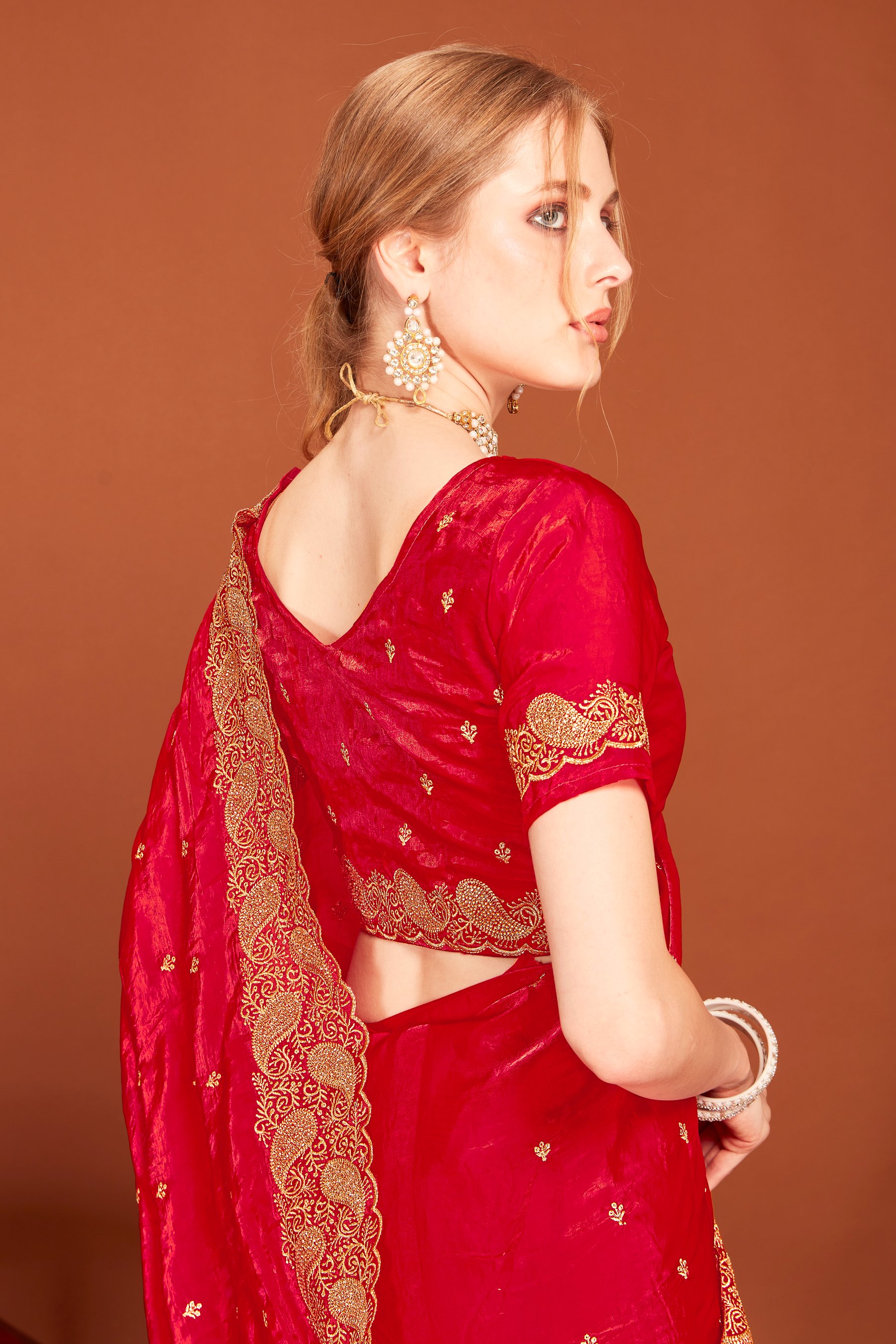 Rani Fendy Silk Zari Siroski Saree — alternate view