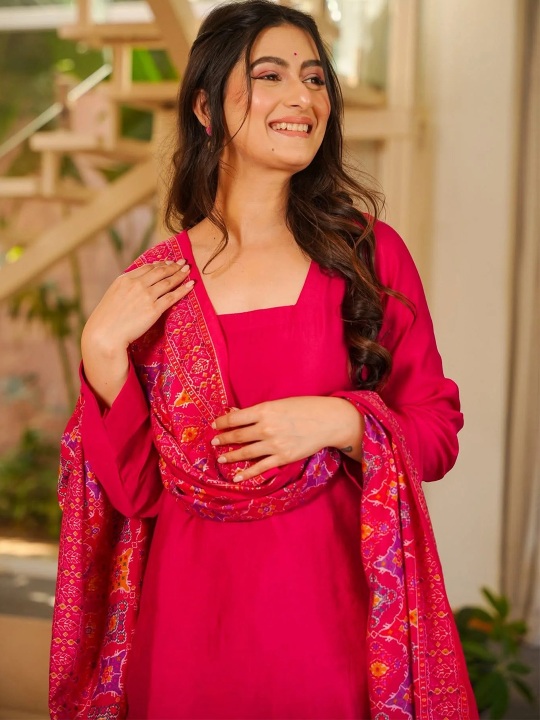 Rani Pink Casual Sharara Set