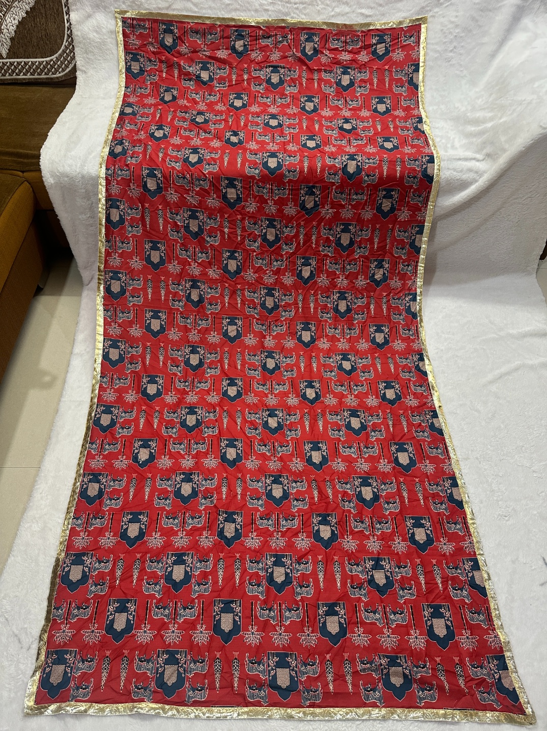 Red Designer Digital Printed Cotton Printed Dupatta