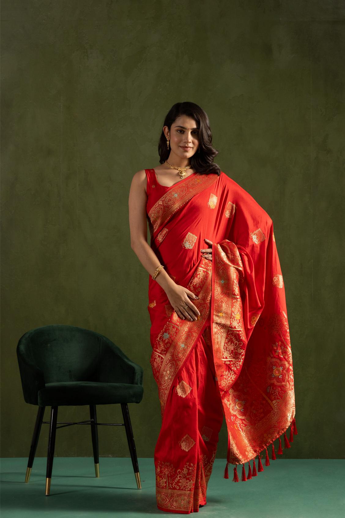 Red Dolla Silk Saree