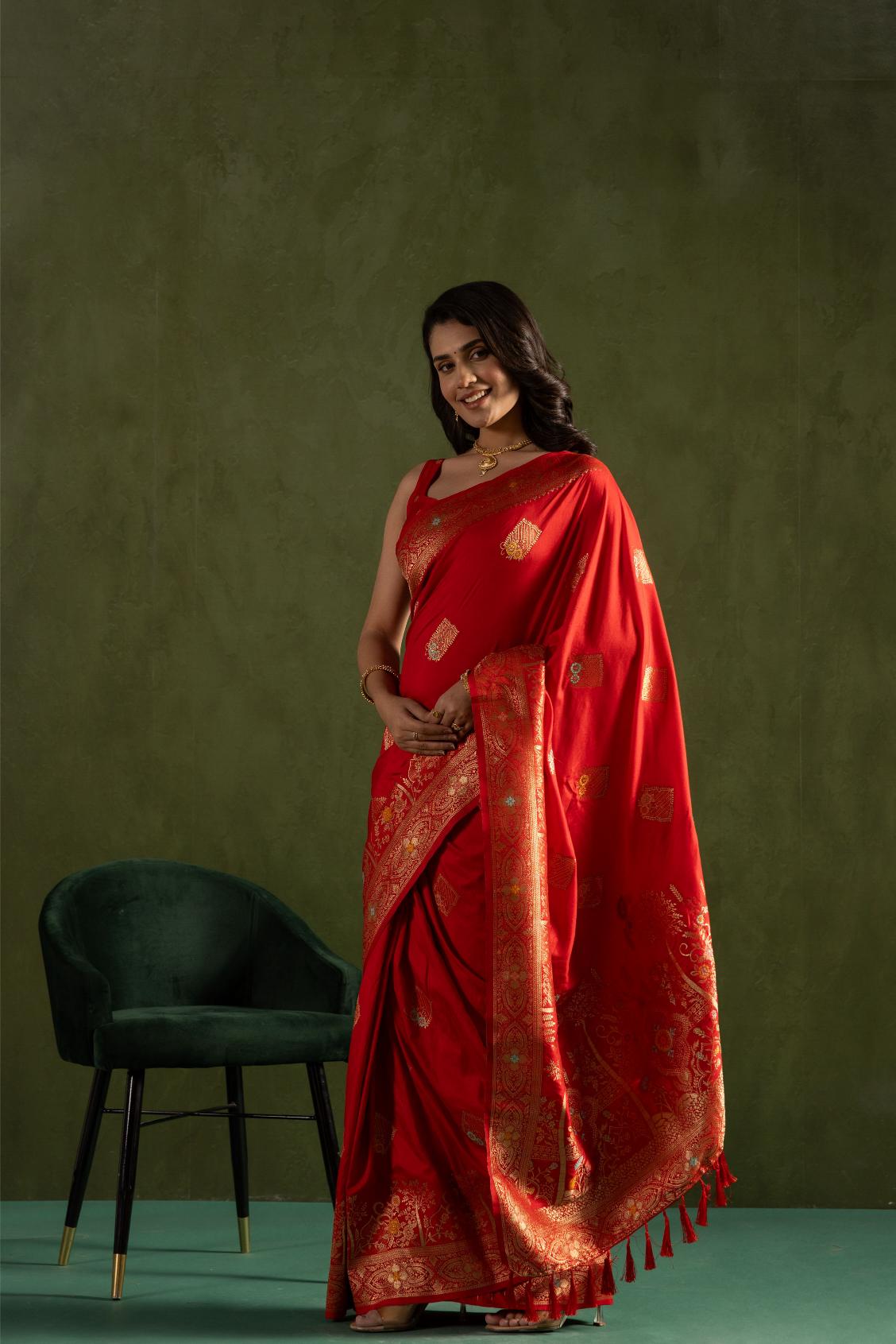 Red Dolla Silk Saree