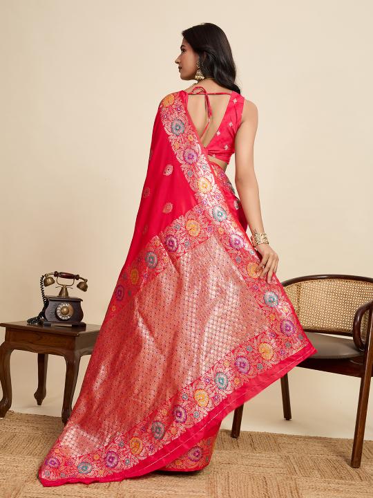 Red Soft Silk Saree — alternate view