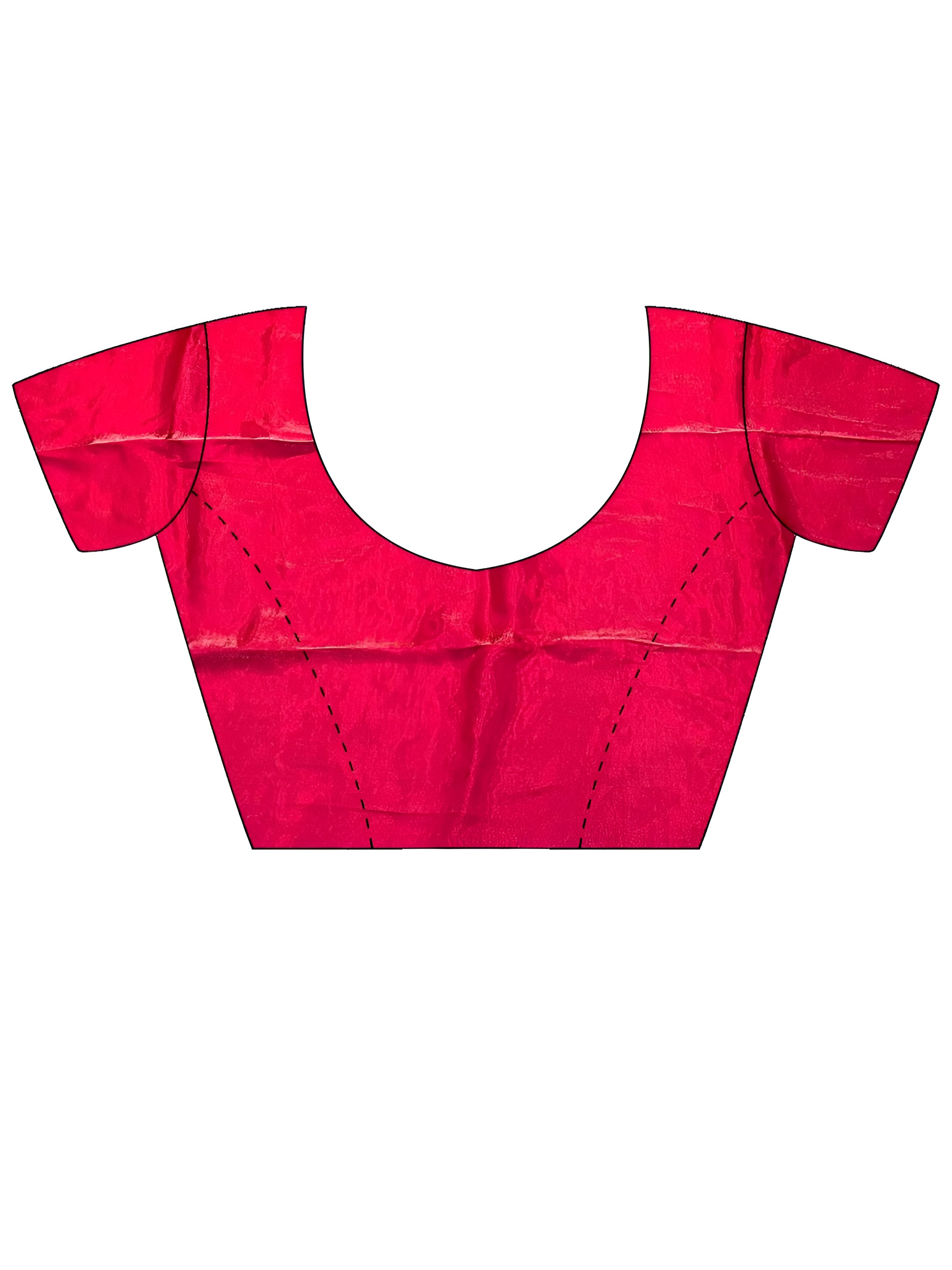 Red Zalar Lace Border Space Silk Saree