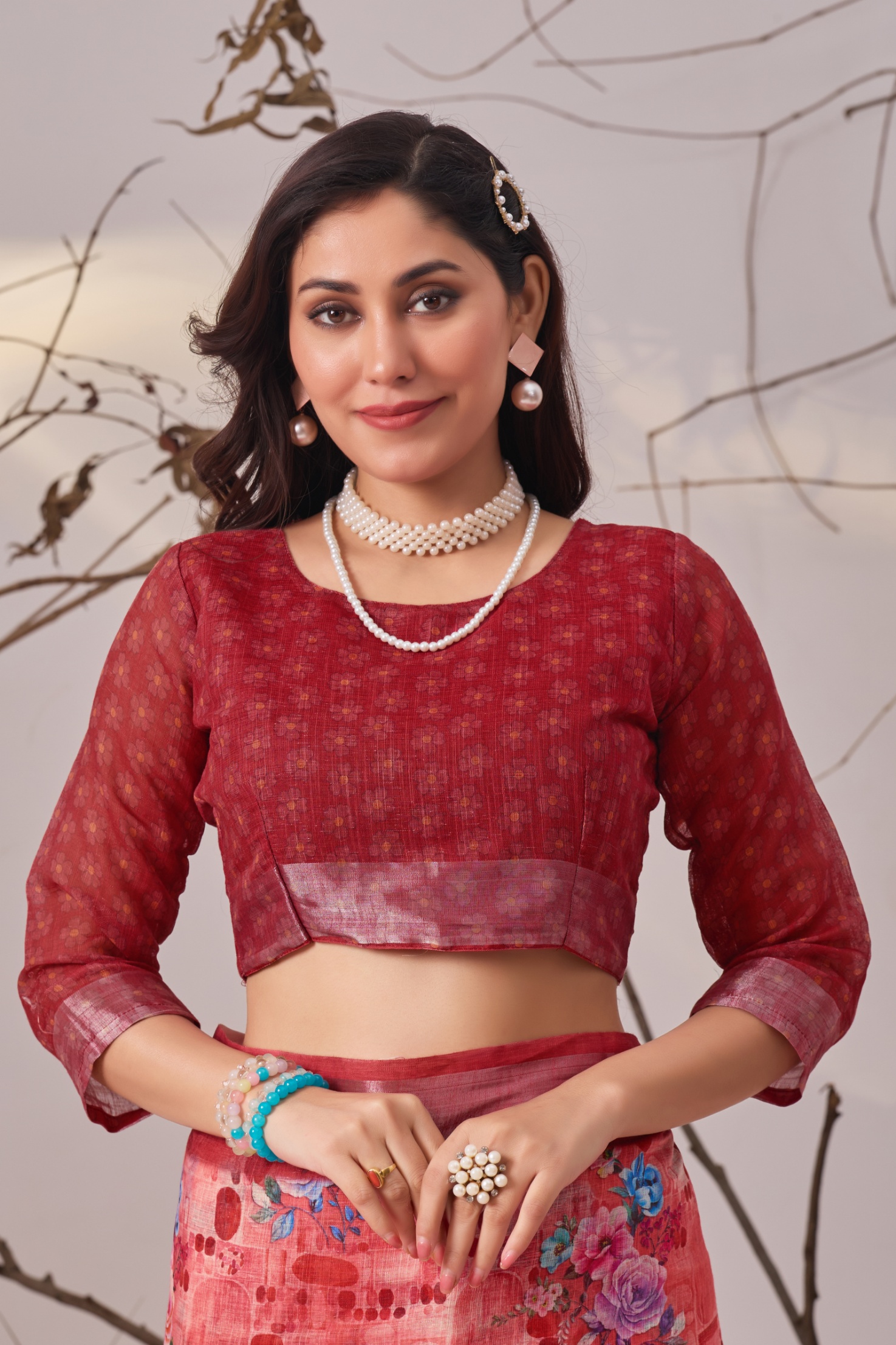 Rose Garden Printed Saree