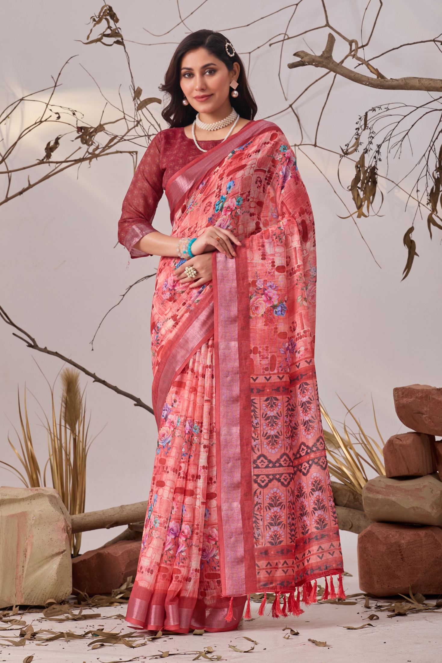 Rose Garden Printed Saree
