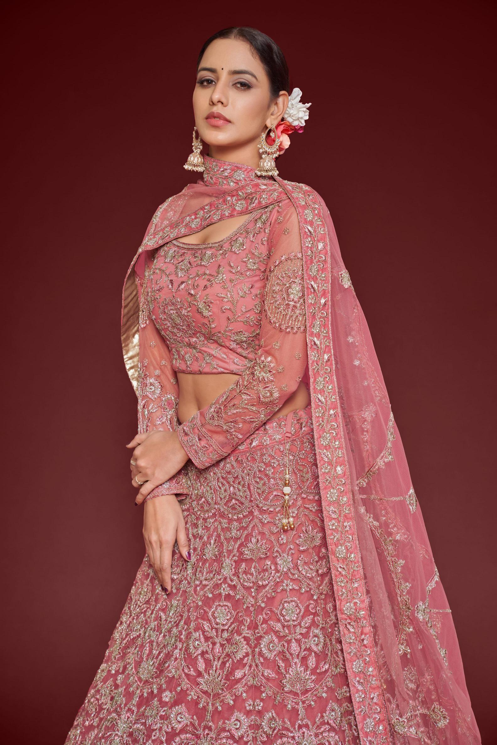 Rose Soft Net Lehenga Choli — alternate view