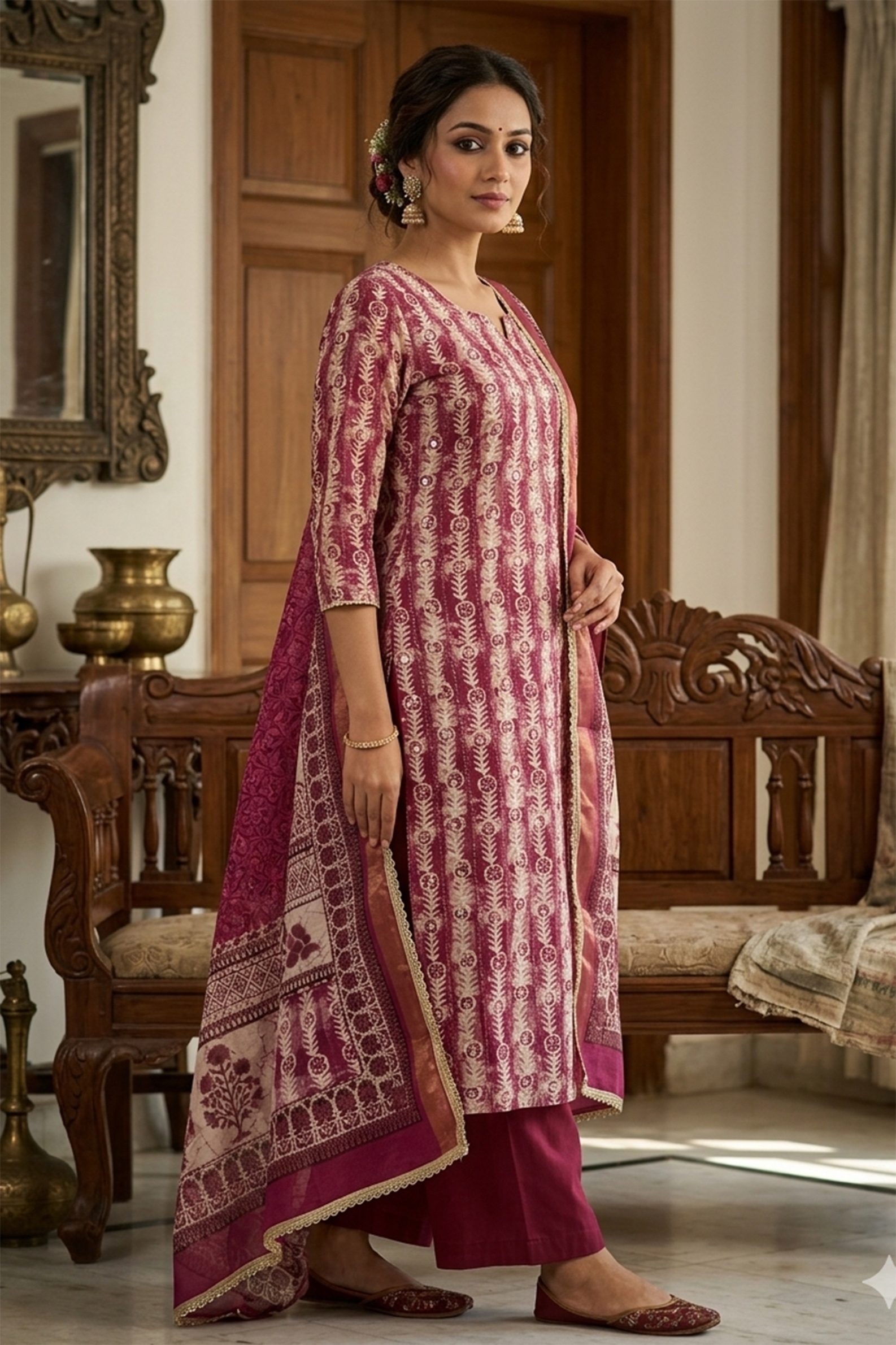Royal Bloom Linen Cotton Designer Printed Salwar Suit