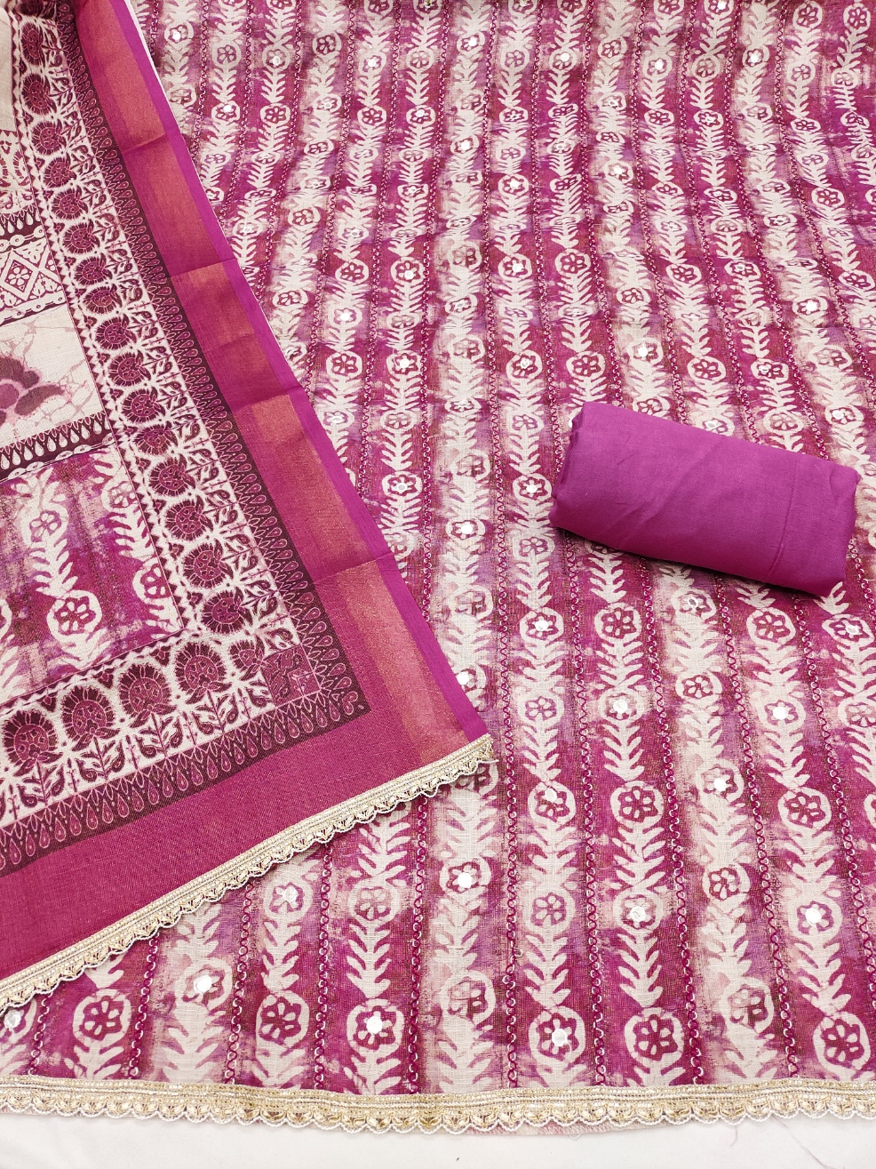 Royal Bloom Linen Cotton Designer Printed Salwar Suit