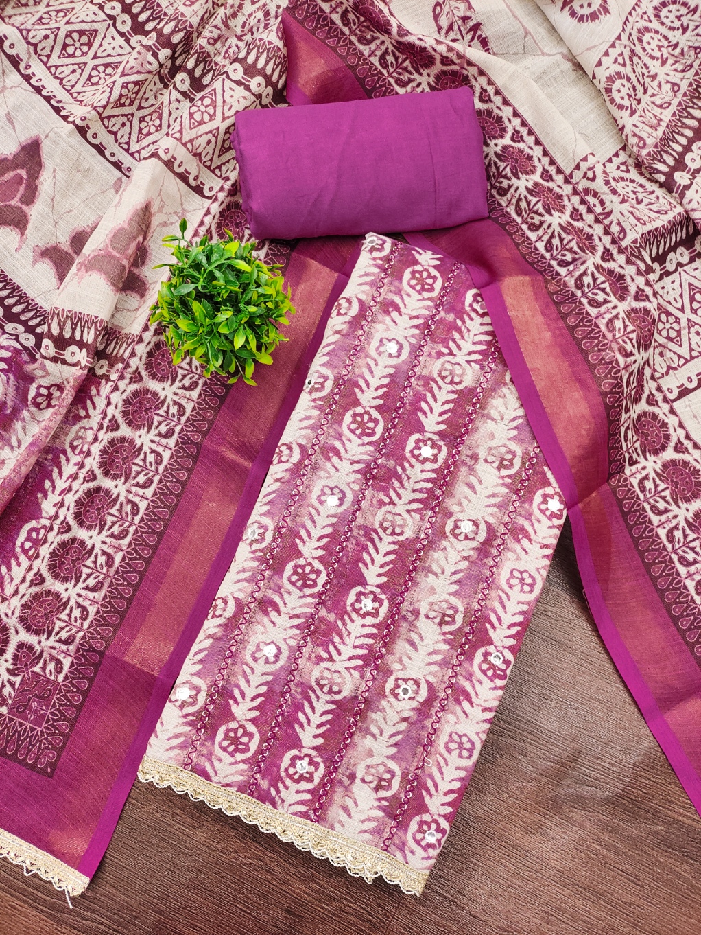 Royal Bloom Linen Cotton Designer Printed Salwar Suit