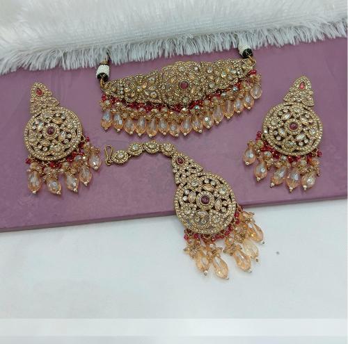 Ruby Multi Kundan Choker Set — alternate view
