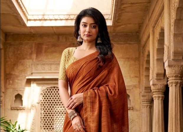 Rust Woven Designer Tissue Saree