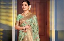 Sea Green Banarasi Silk Saree — alternate view