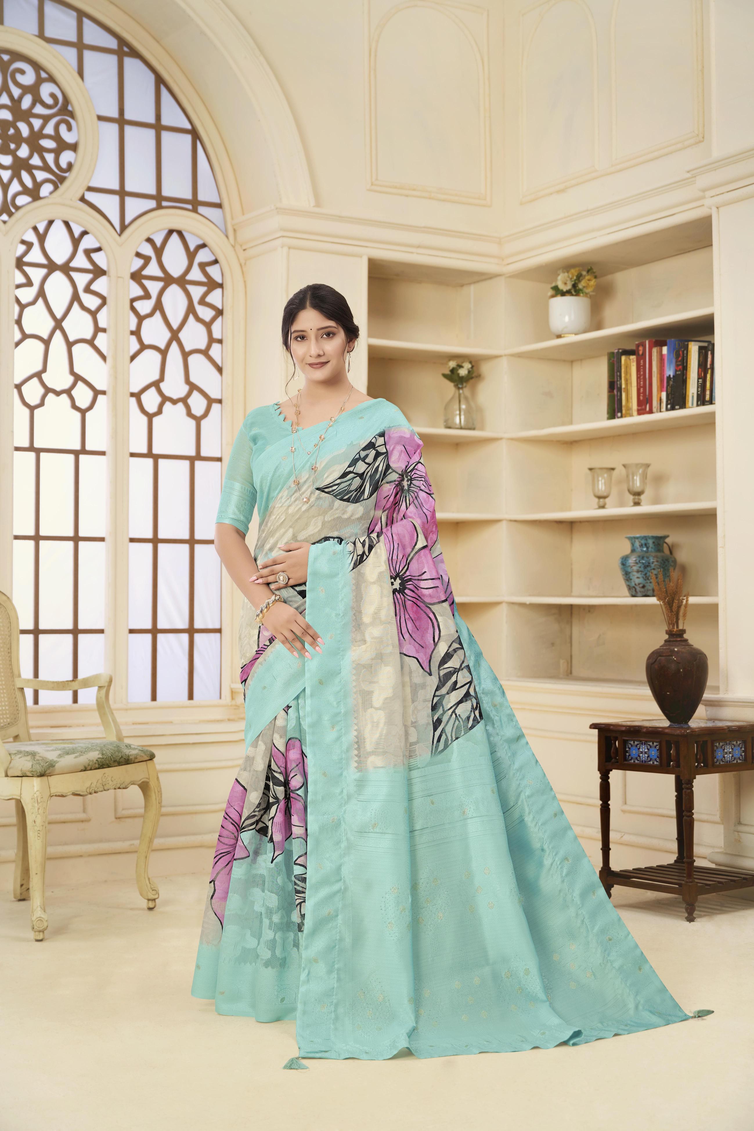 Sea Green Rich Silk Saree