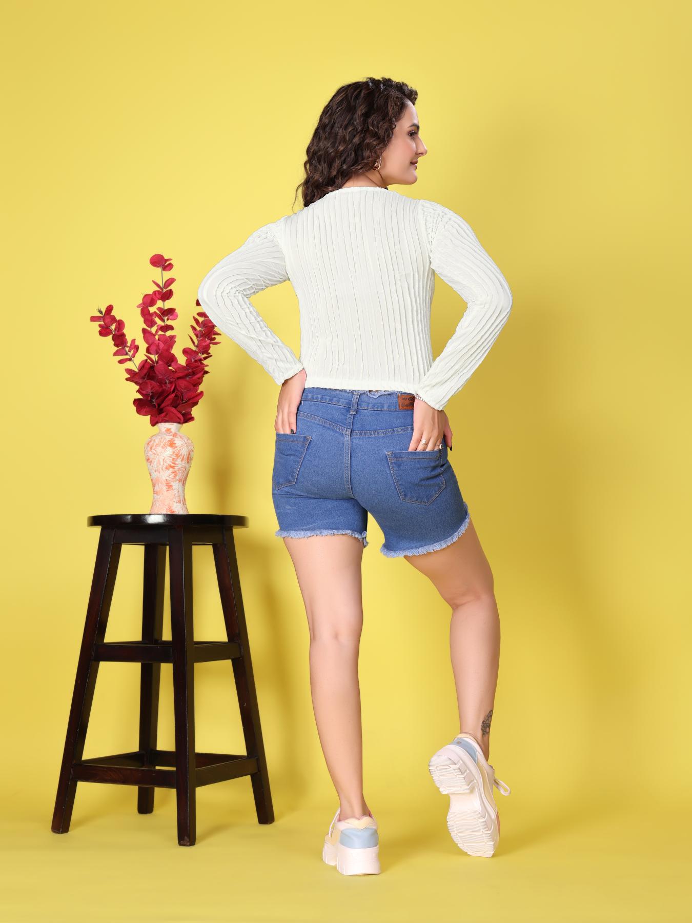 White Knitted Women’s Tank Top — alternate view