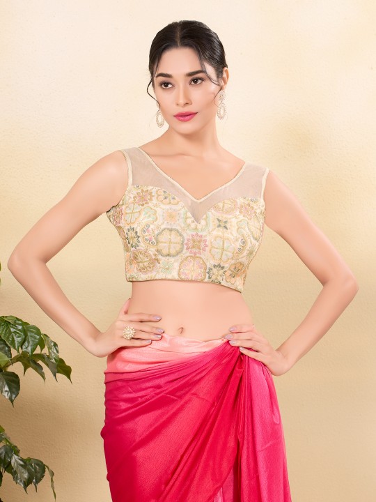 White Net Designer Blouse