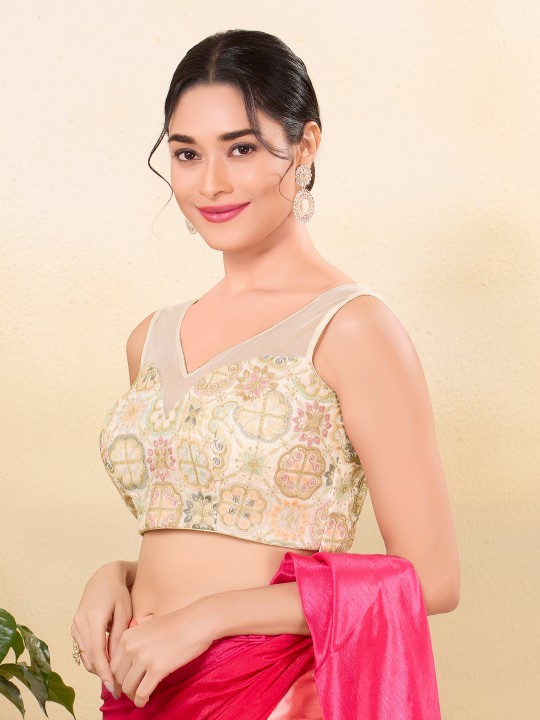 White Net Designer Blouse