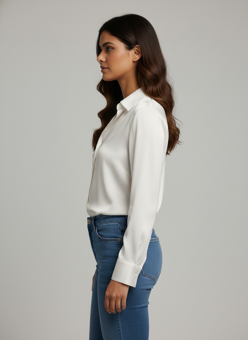 White Satin Shirt