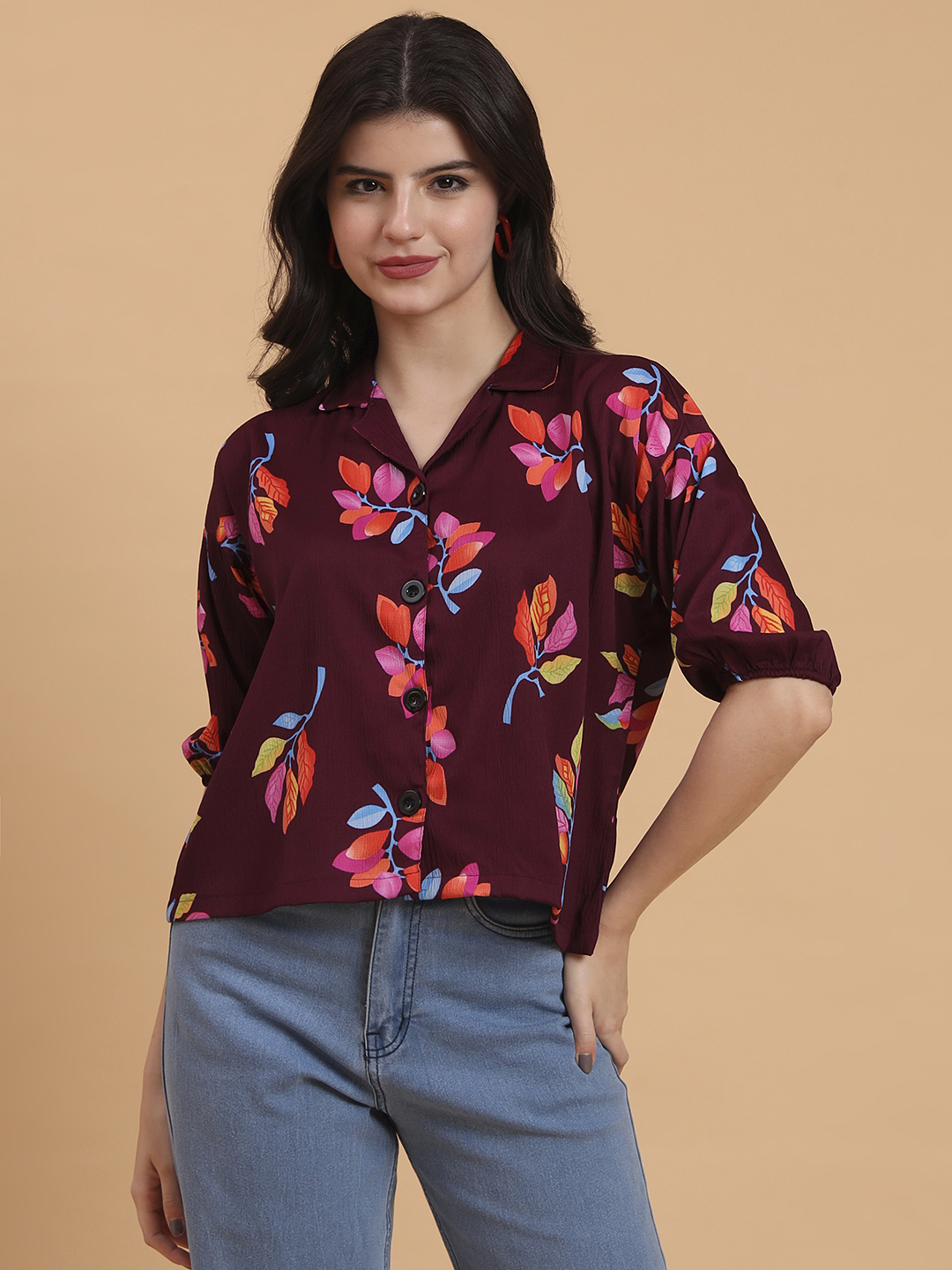 Wine Delta Readymade Short Crocks Shirt