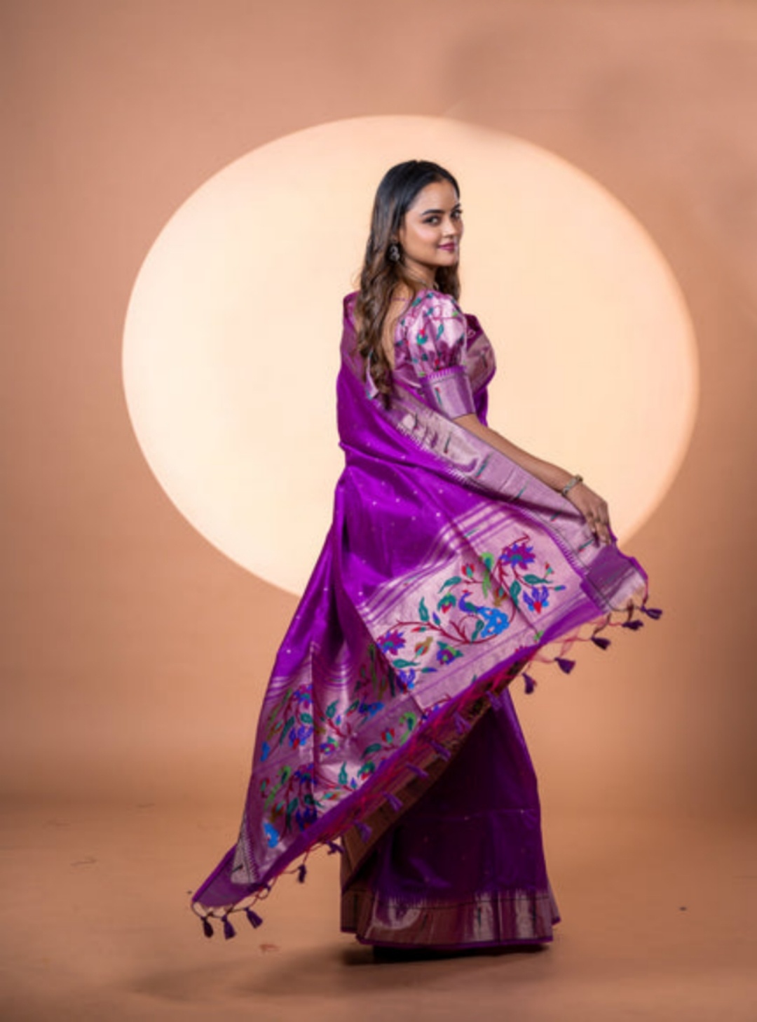 Wine Khadi Raw Silk Woven Meena Rich Pallu Designer Saree