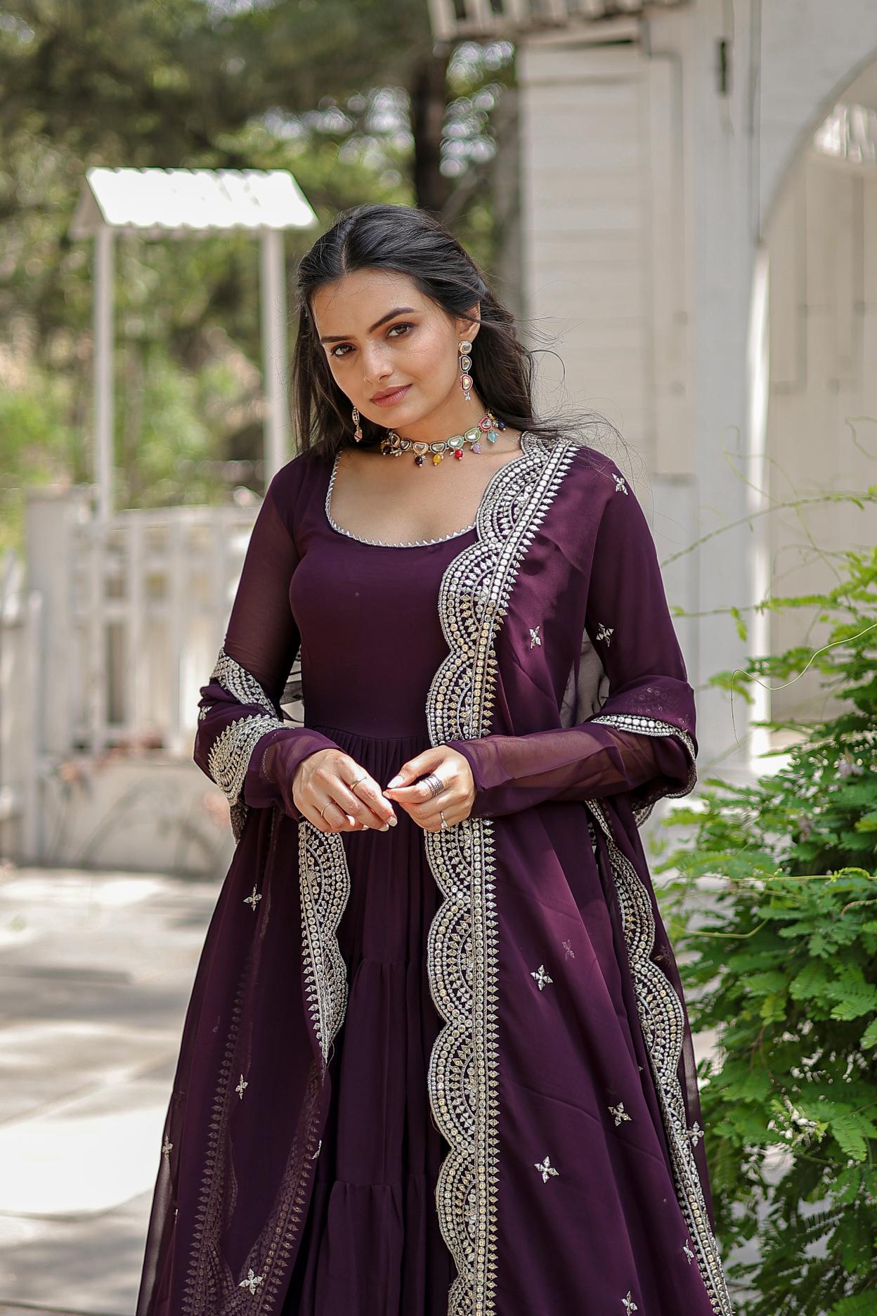 Wine Party Wear Gown — alternate view