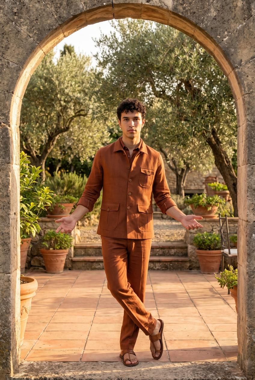Wine Prime Jute Nehru Jacket