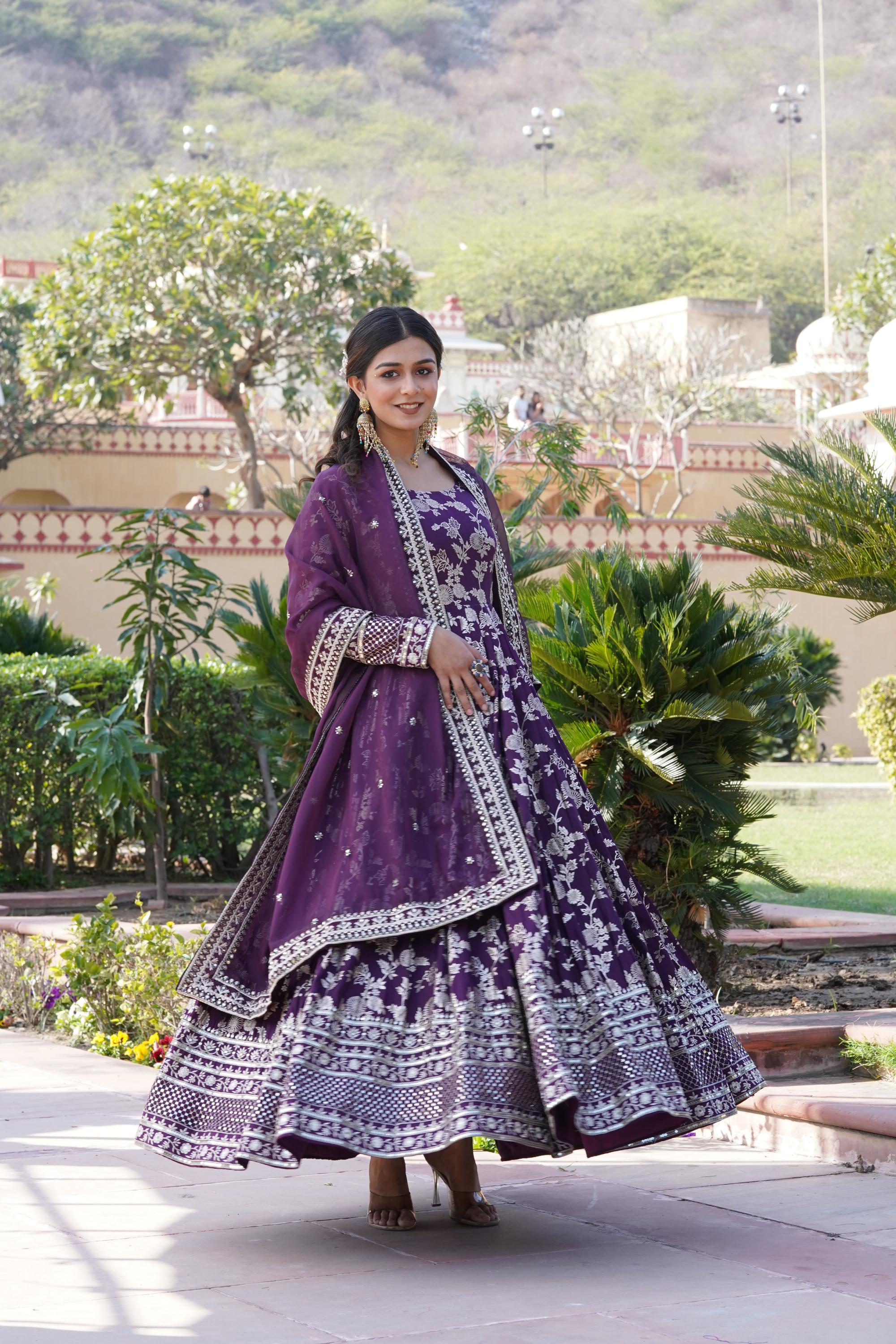 Wine Readymade Long Gown — alternate view