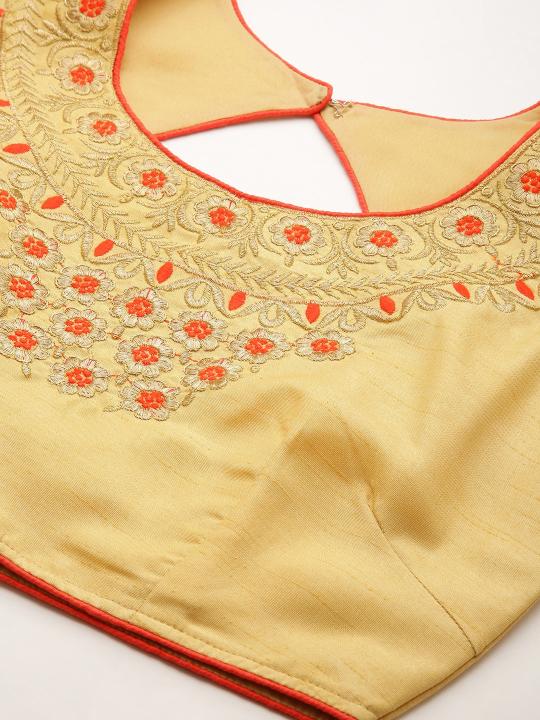 Yellow Art Silk Readymade Blouse