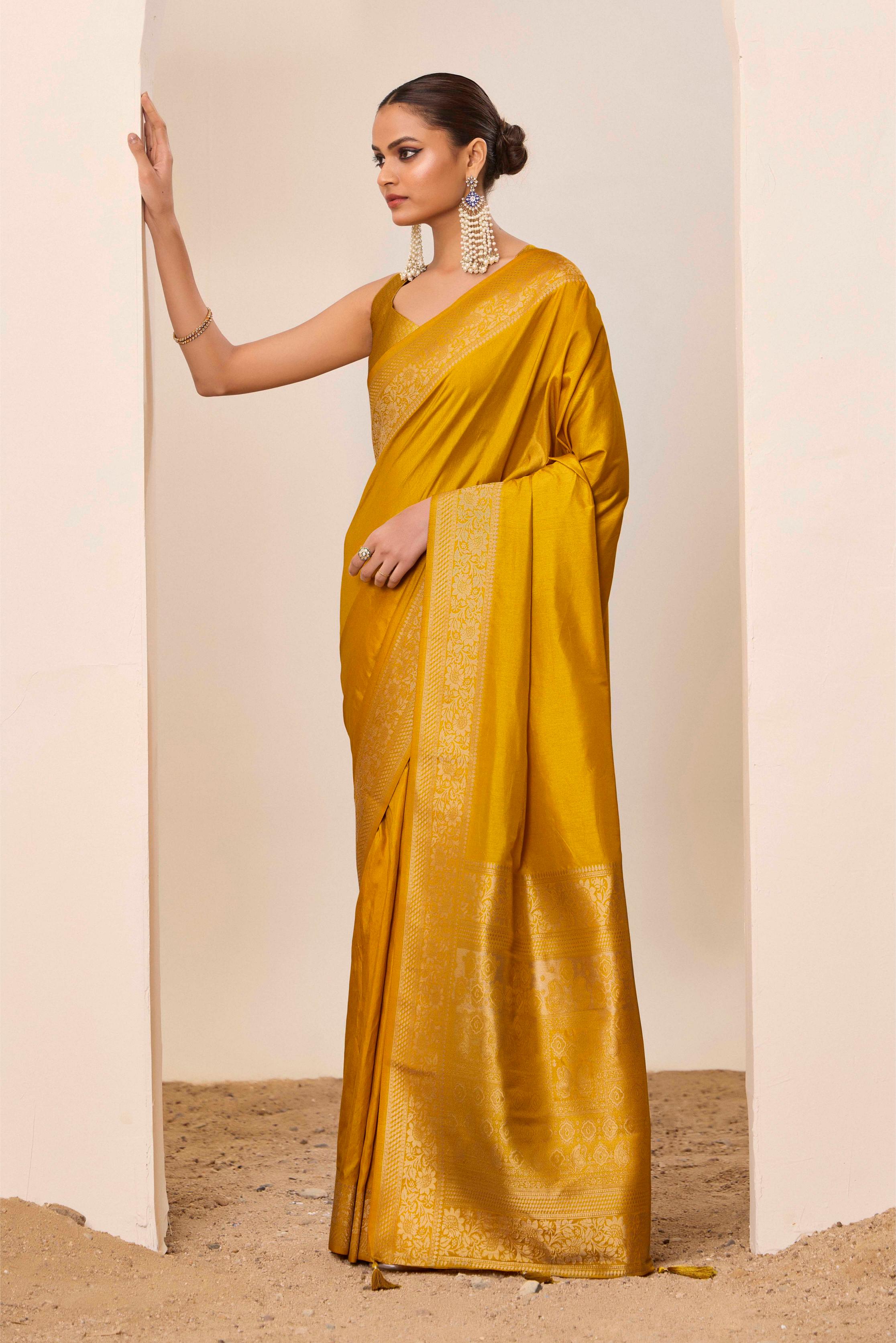 Yellow Dolla Silk Saree