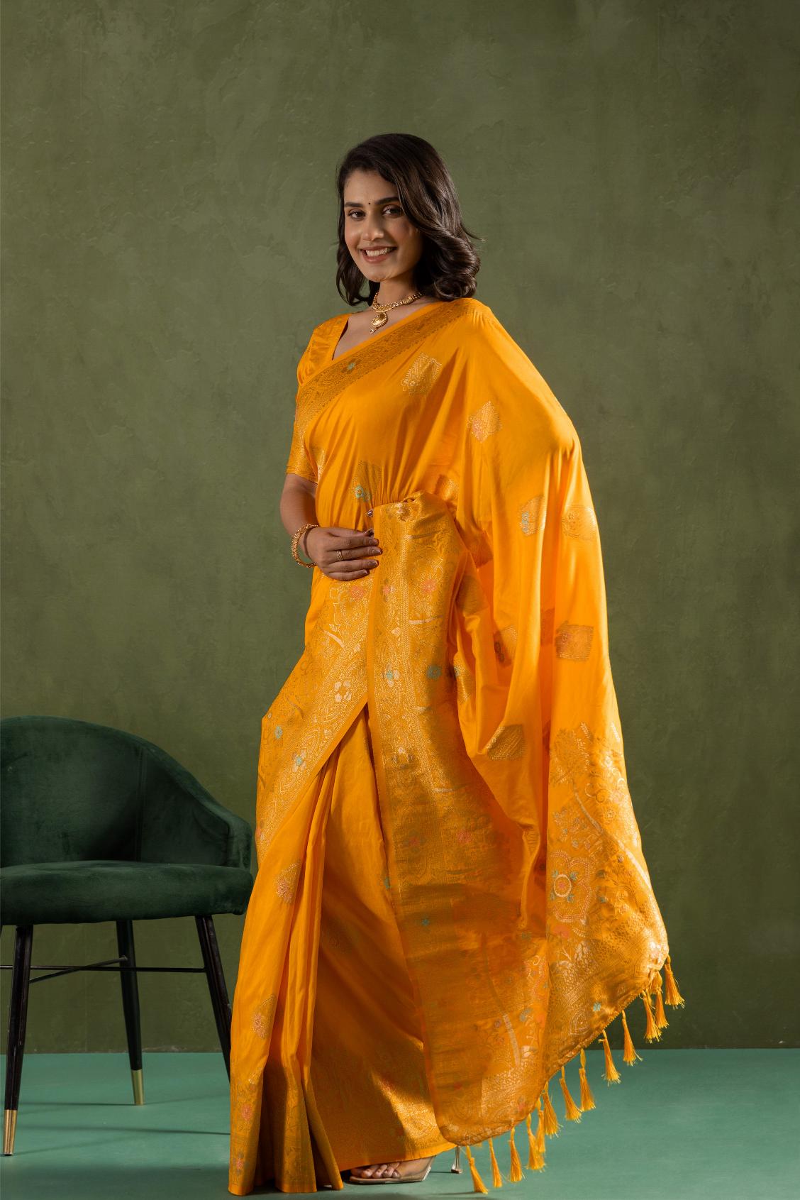 Yellow Dolla Silk Saree
