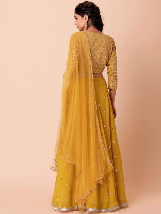 Yellow Georgette Party Wear Lehenga — alternate view
