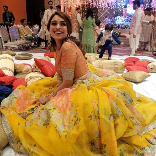 Yellow Khadi Organza Lehenga Choli — alternate view
