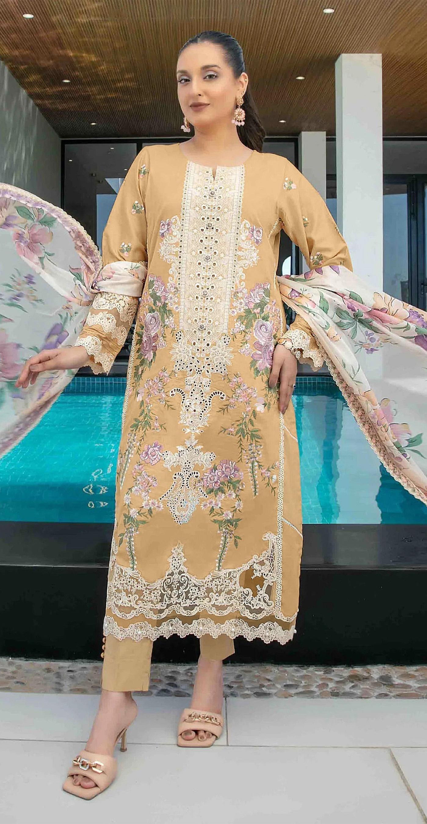 Yellow Off white Straight pant suit — alternate view